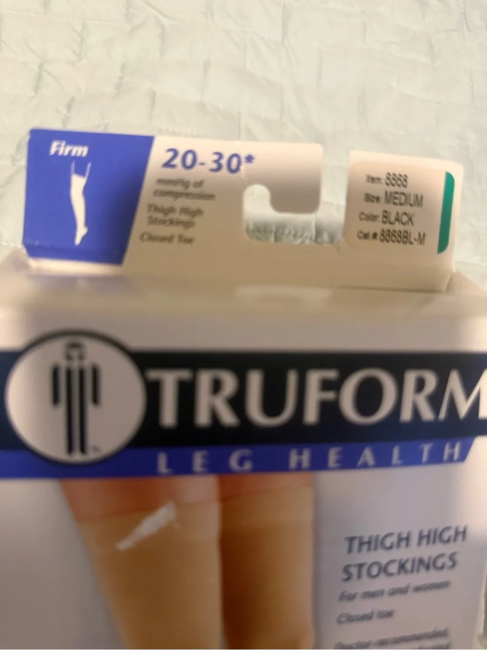 Truform Leg Health Thigh High Stockings New